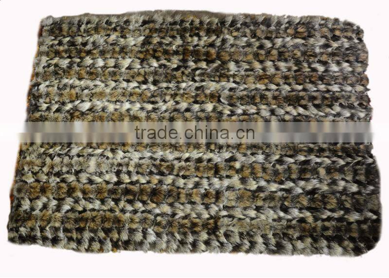 QD27550-1 raccoon fur blanket for wholessale/retail