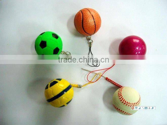 sales promotion rubber sport ball keychain
