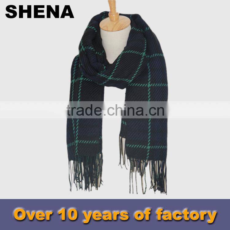 new fashion plaid fringe digital silk printing scarf machine factory china
