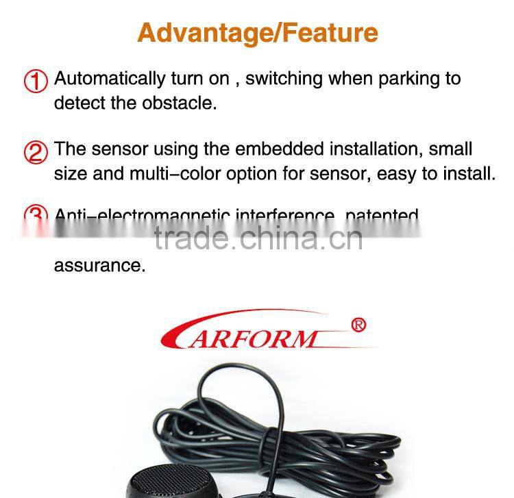 Car bibi alert front and rear parking sensors with 3 colors and 8 stage slim lED display
