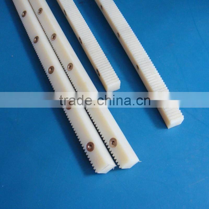 Factory sale cnc machining plastic nylon6 gear rack MC nylon gear rack and pinion