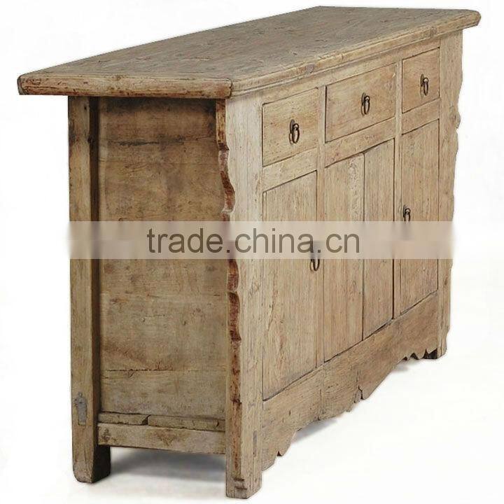 Chinese antique natural distressed country style cabinet