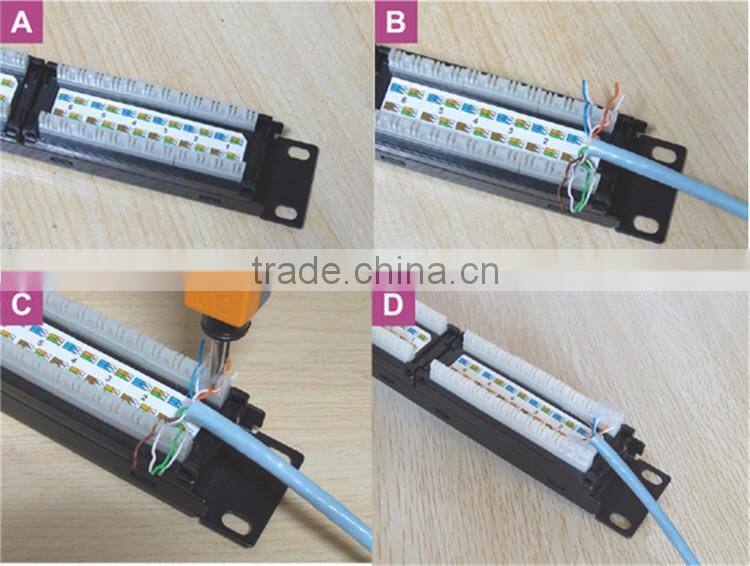 Network panel with led light, cat5e rj45 cable patch panel