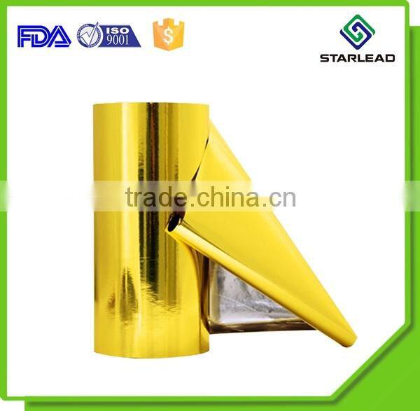 Excellent Pearlescent Effect High Gloss Surface Brushed Silver Golden Metalized PET Film