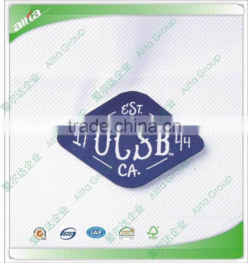 Woven patches for garment