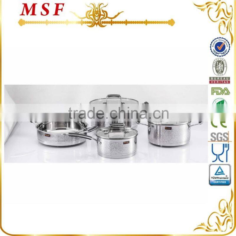 MSF 2016 New Products 7pcs Stainless Steel Hot Pot Steel Set MSF-3828