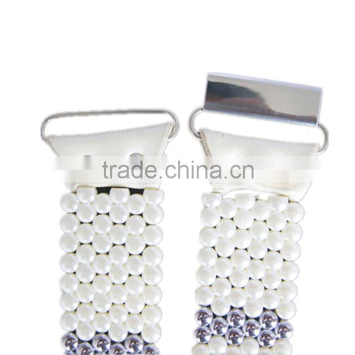 Imitated Pearl Fashion Resin Beaded Belt Patterns For Wedding