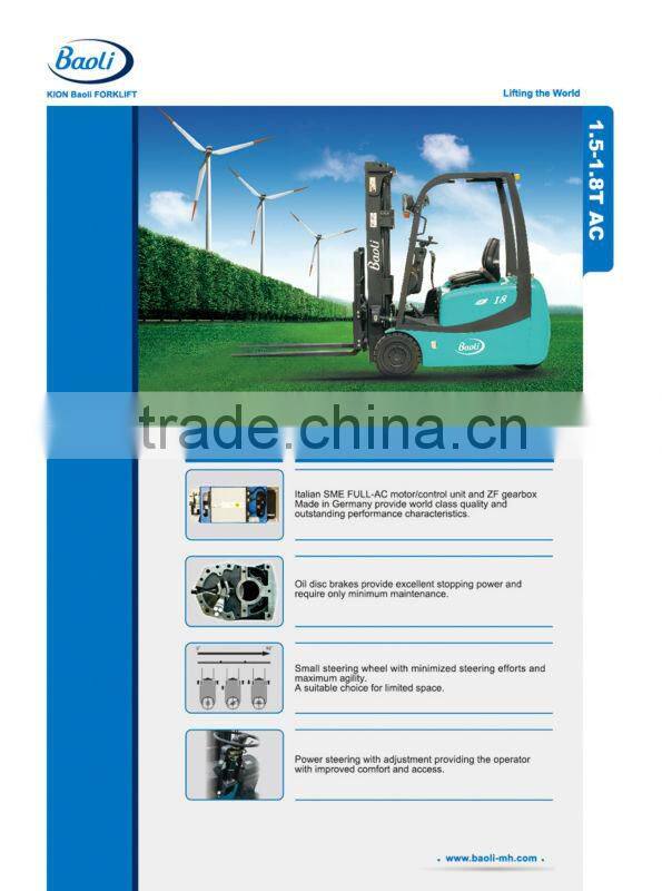 1.8 ton mini electric forklift truck