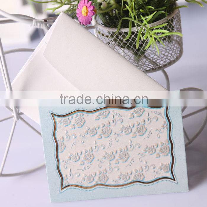 2015vTOP QUALITY Foldable customized flower wedding invitation card