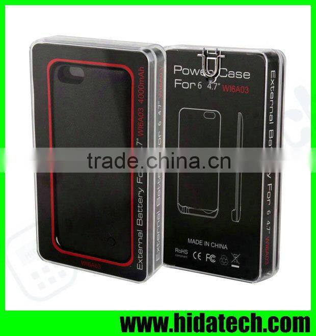 4000mah Mobile Phone Power Bank Case for iPhone 6 Exteranl Battery Cover Wholesaler