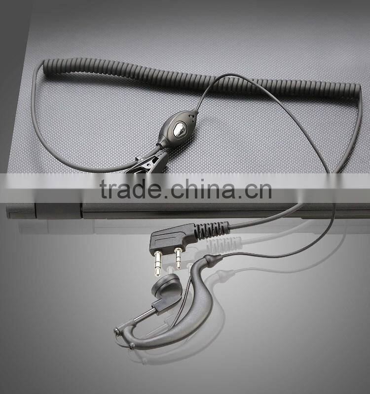 3.5mm Two Jacks Earphone Two Way Radio Headset Cheap Tensile Earpiece