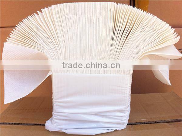 9.05" Length X 10.2" Width, 200/pack,20Packs/ctn White 1-ply Z-fold/N-fold Paper Towel for Restaurant