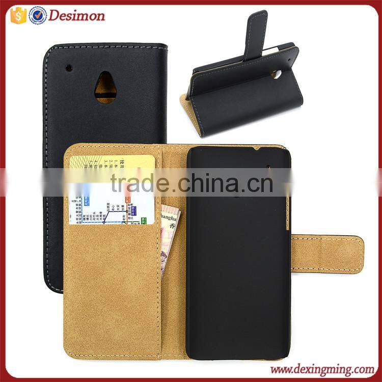 OEM Flip real Leather cell phone case for htc m4