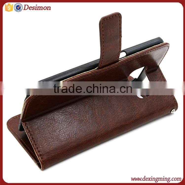 magnetic flip leather custom case cover for Samsung S7 edge