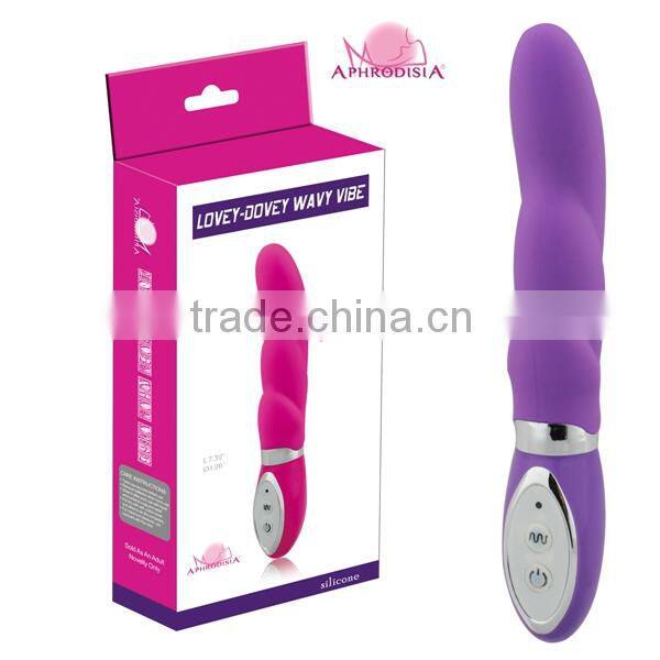 sex products hot sale 7 mode vibration pink purple wavy silicon artificial penis for girls