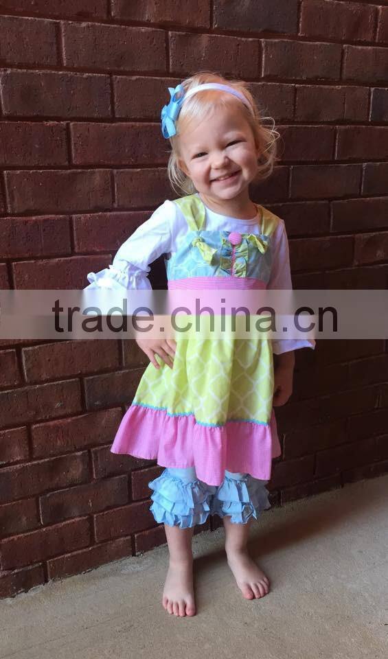 Girls Boutique Outfits Girls' Ruffle Pants Set wholesale clothing pants set for kids