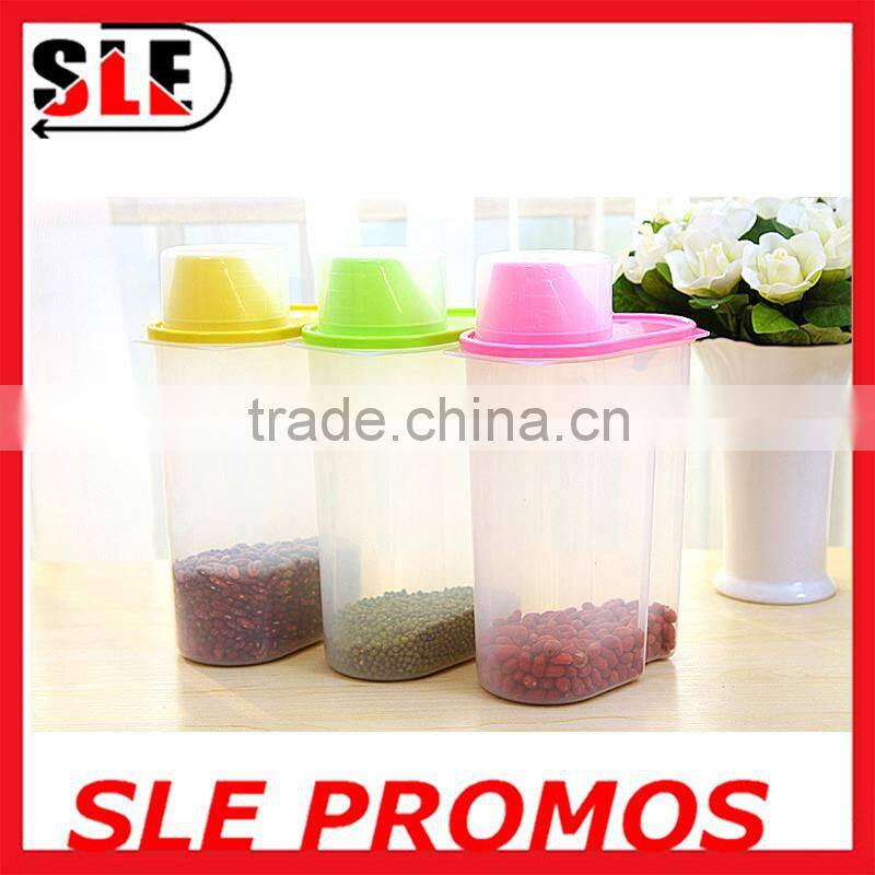 Stocked Wholesale Plastic Food Container,Hot Sale Top Quality Promotional Food Jar,Airtight Rice Storage With Measurement Cup