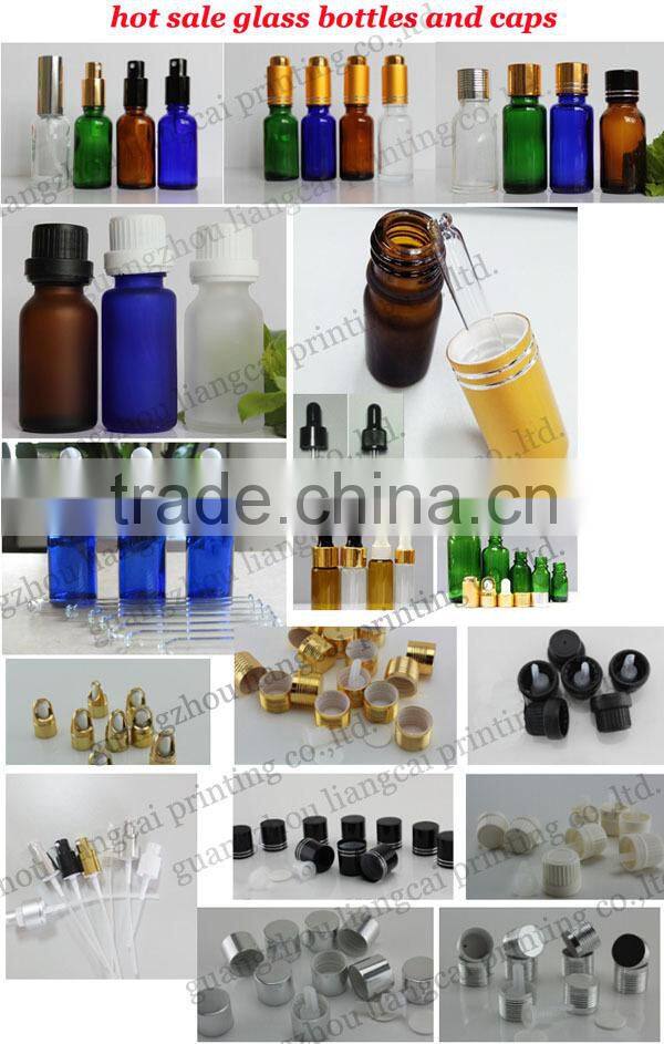 5/10/15/20/30/50/100ml green dropper bottles with aluminium gold cap, dropper green bottle