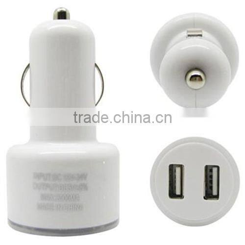 Hot Sales ! Metal Bullet Electric Dual Car Charger