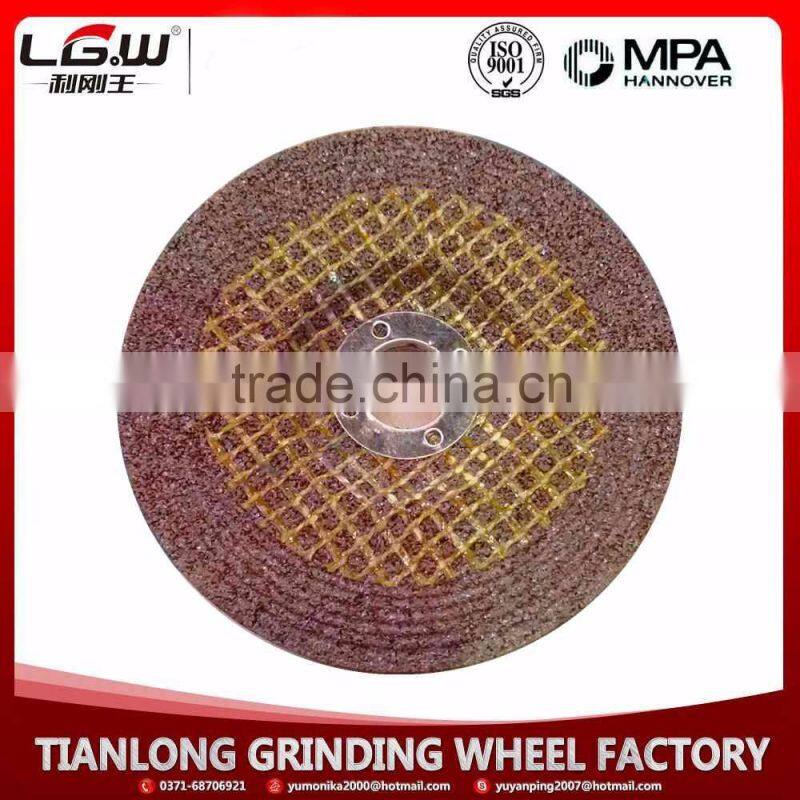 447 China golden supplier LG.W 115*6*22 T27 DEPRESSED CENTER GRINDING WHEEL