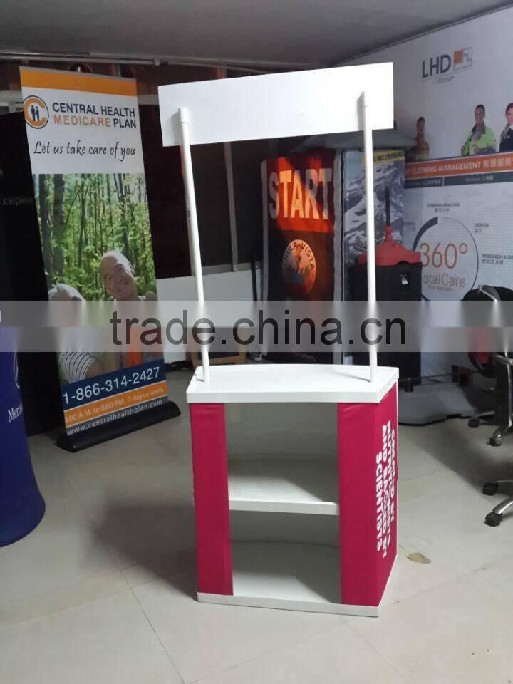 EZ 2016 fashion new style fabric graphic economic and easy assemable PVC promotion table