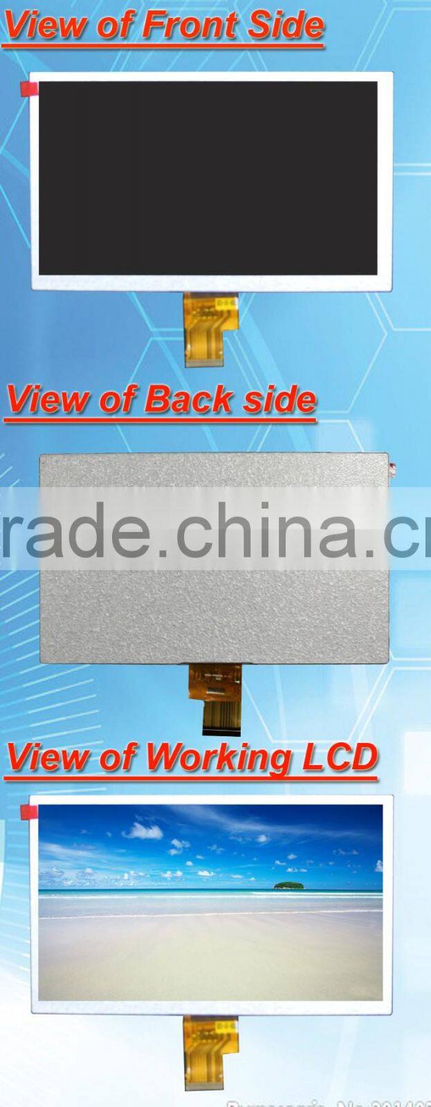 8inch 1000nits 1024*600 outdoor lcd module display with lvds interface
