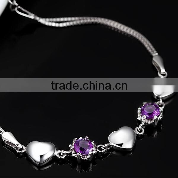 925 Silver Jewelry Silver Bracelet with CZ Stones 925 Silver Bracelet
