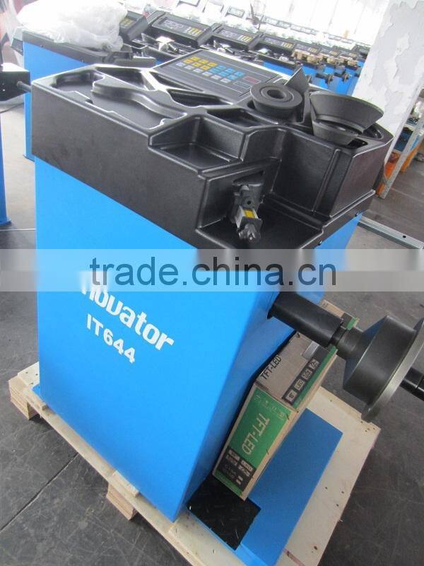 Advanced wheel balancer supplier for wheel balancing with width guage LCD monitor CE approve model IT644