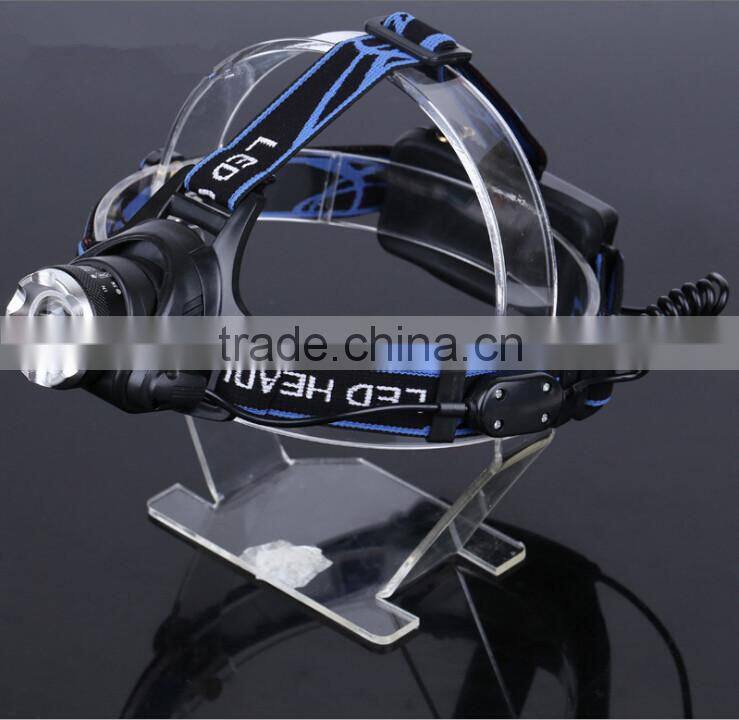 2000LM XM-L T6 LED Headlight Head Light Lamp Zoomable + 2x Battery+ Charger flashlight