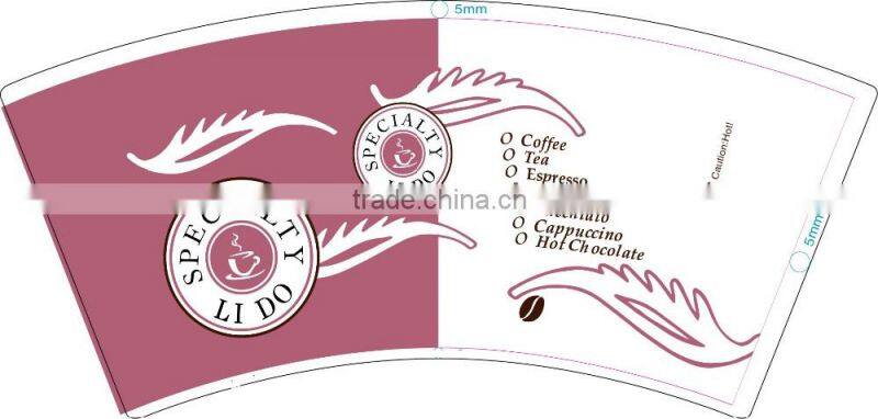 Unique Design personalized disposable coffee cups fan