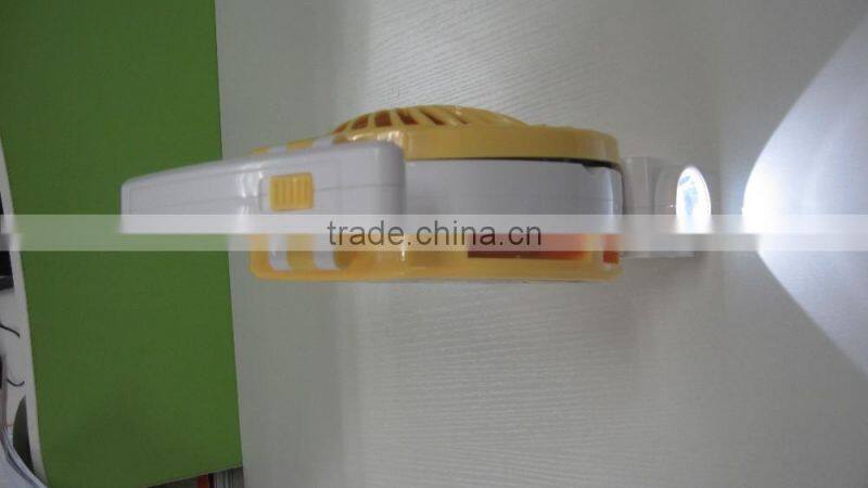 muti function led light radio power bank with fan