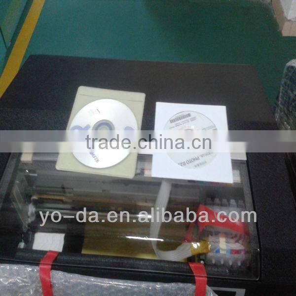 Digital inkjet T-shirt flatbed printer ,Fully automatic A4 size with 6 colors printer