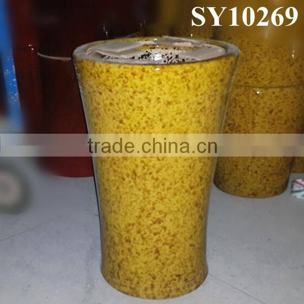 Pot for flower maroon outdoor big porcelain planter pot wholesale