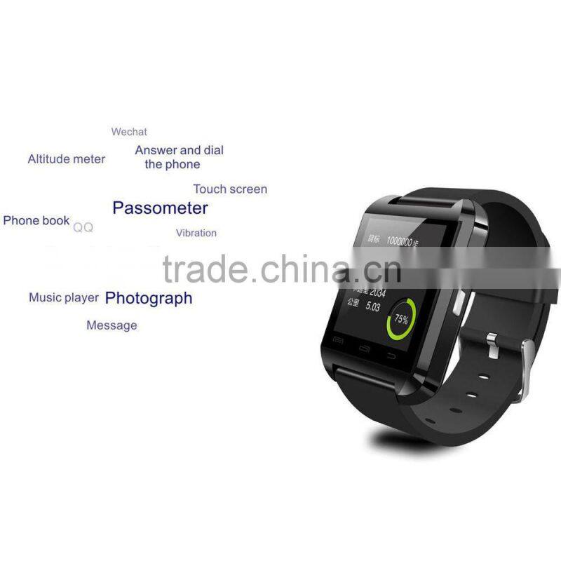 Hotsale U8 smart watch moblie phone For samsung galaxy gear smart watch Anti lost Passometer Photograph Barometer U8 smart watch