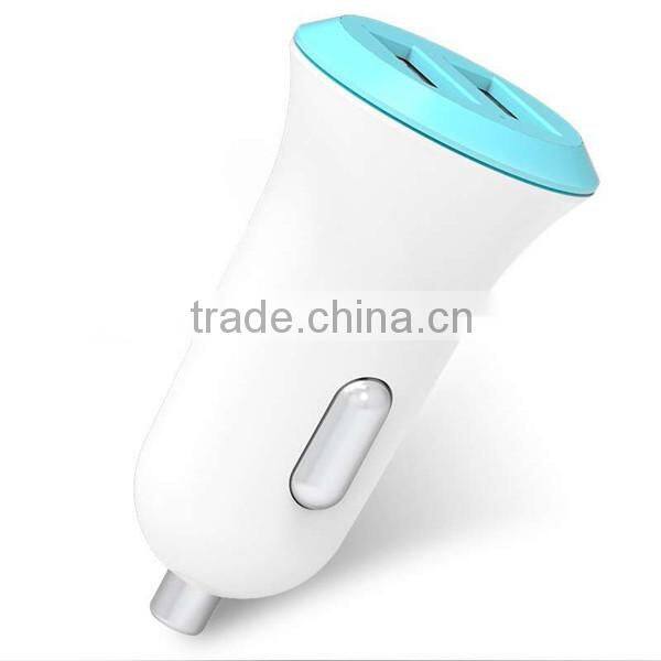 High quality plastic shell 5v 2a car charger/mini usb car charger/car charger for iphone
