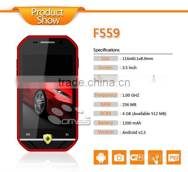 Smartphone 3.5 inch 480*320 MTK6515 Custom Logo Mobile phone Android 4.0