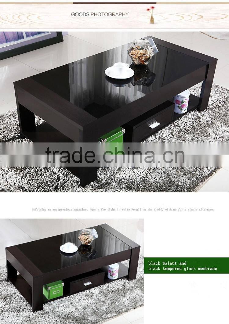 SAIL Factory supply Modern fashion tempered glass coffee table
