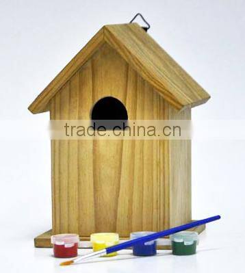 Wooden Toys Kits Paint Your Own Natural Wood Birdhouse Kits