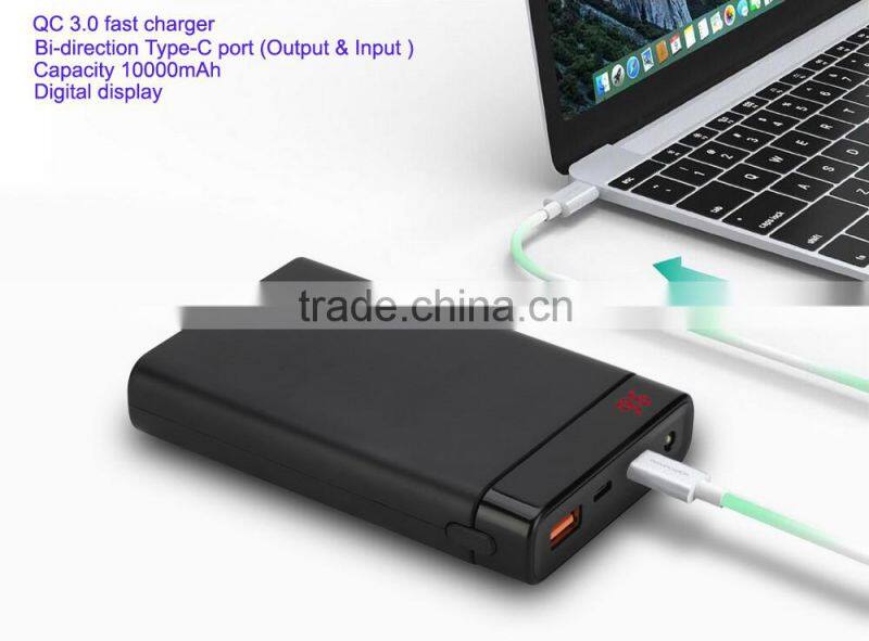 the most popular fast charger power bank 10000mAh and Bi-direction Output/Input Type-c charger