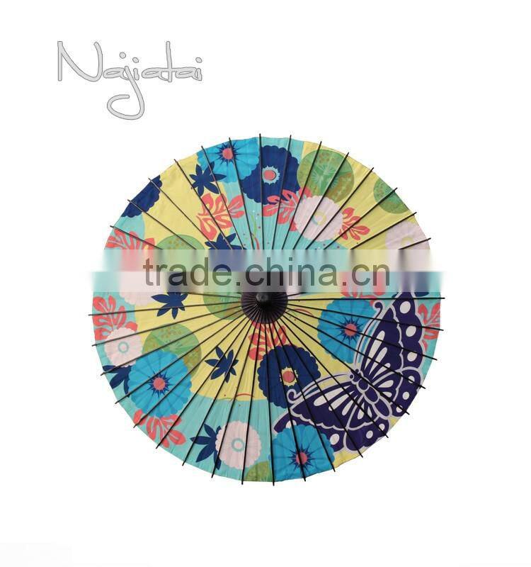 Kanzashi Colorful Hand Painted Handmade Japanese Colth Paper Umbrella