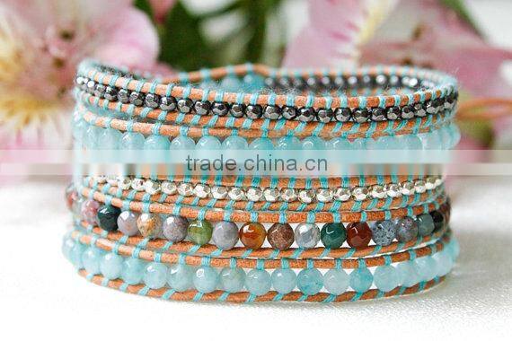 Sterling Delicate Pink Wrap Bracelet with real pearls