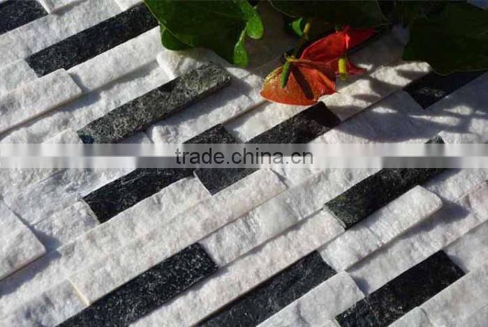 Quartzite Cultured Stone, Black and White Quartizte, China Quartizte White Quartzite Cultured Stone