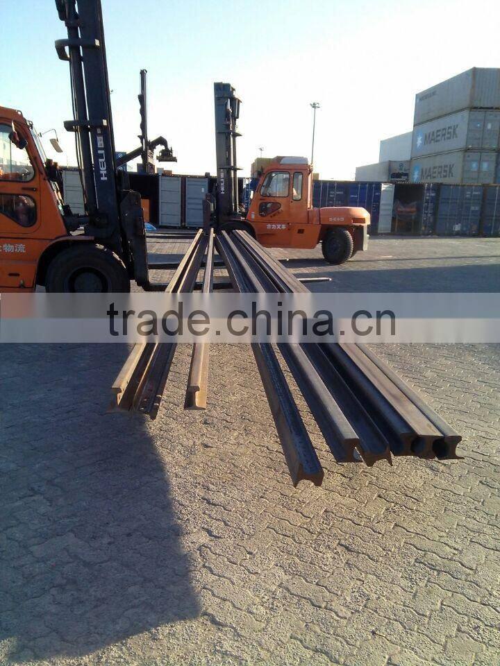 Cheapest perforated 55Q,50Q,Q235 30 Kg/m light steel railway