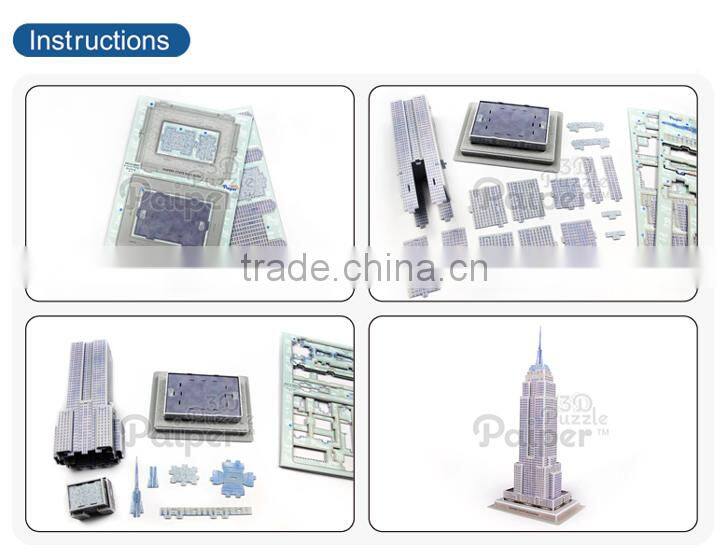 Architecture model empire state building 3d puzzle intelligent toys for adult