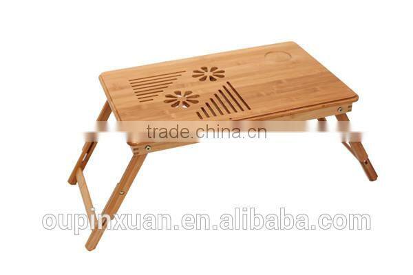 2014 newest factory supplier new portable folding bamboo laptop table ,notebook table.