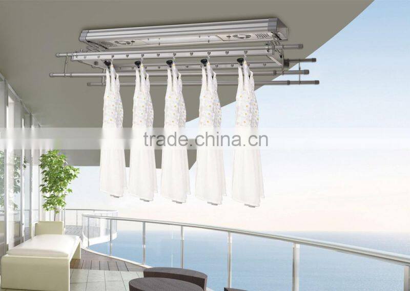 New home decorative AC 220v aluminum motorized clothes drying rack