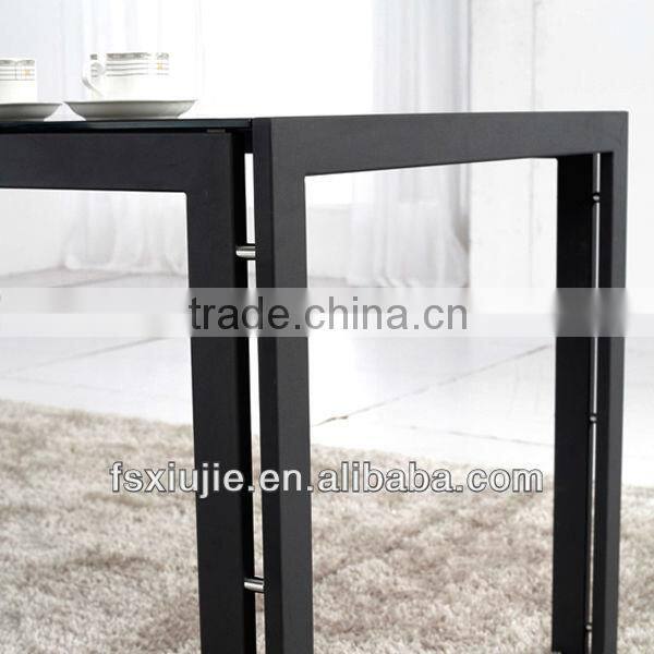 Modern Cheap Square Glass Dining Table and 6 Chairs L855