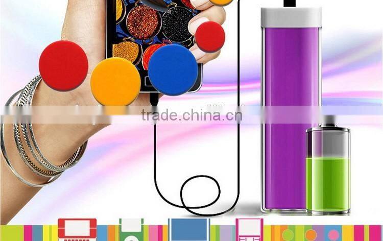 lipstick power bank 2600 mah multiple mobile phone battery charger