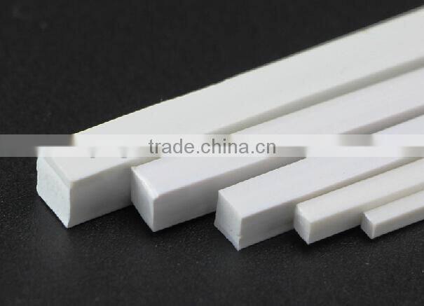 white plastic model square tube in plastic profile