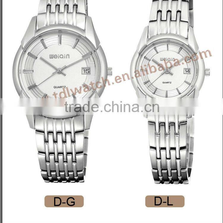 2013 New Sapphire Glass All Stainless Steel Couple's Branded Watch